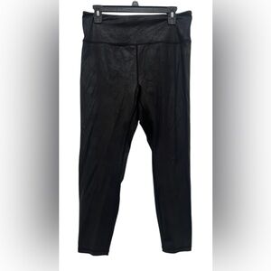 ZYIA Active women’s 14-16 high waisted 7/8 black shiny leggings